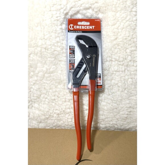 Crescent Tongue & Groove Plier V-Jaw Black Oxide Red 12" RT412CVN-05 - NEW - Picture 3 of 5
